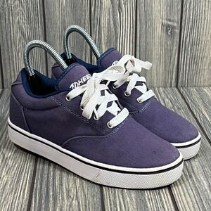 Heelys Launch Skate Shoes Youth Size 5 Purple Canvas Roller Sneakers 770159